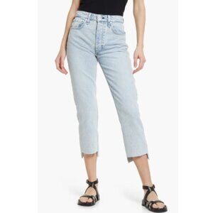 rag & bone 'Nina' High-Rise Shorty Cropped Cigarette Jeans, Mica